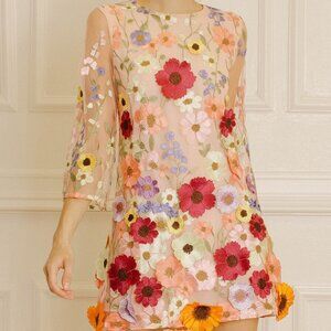 Floral Applique Dress